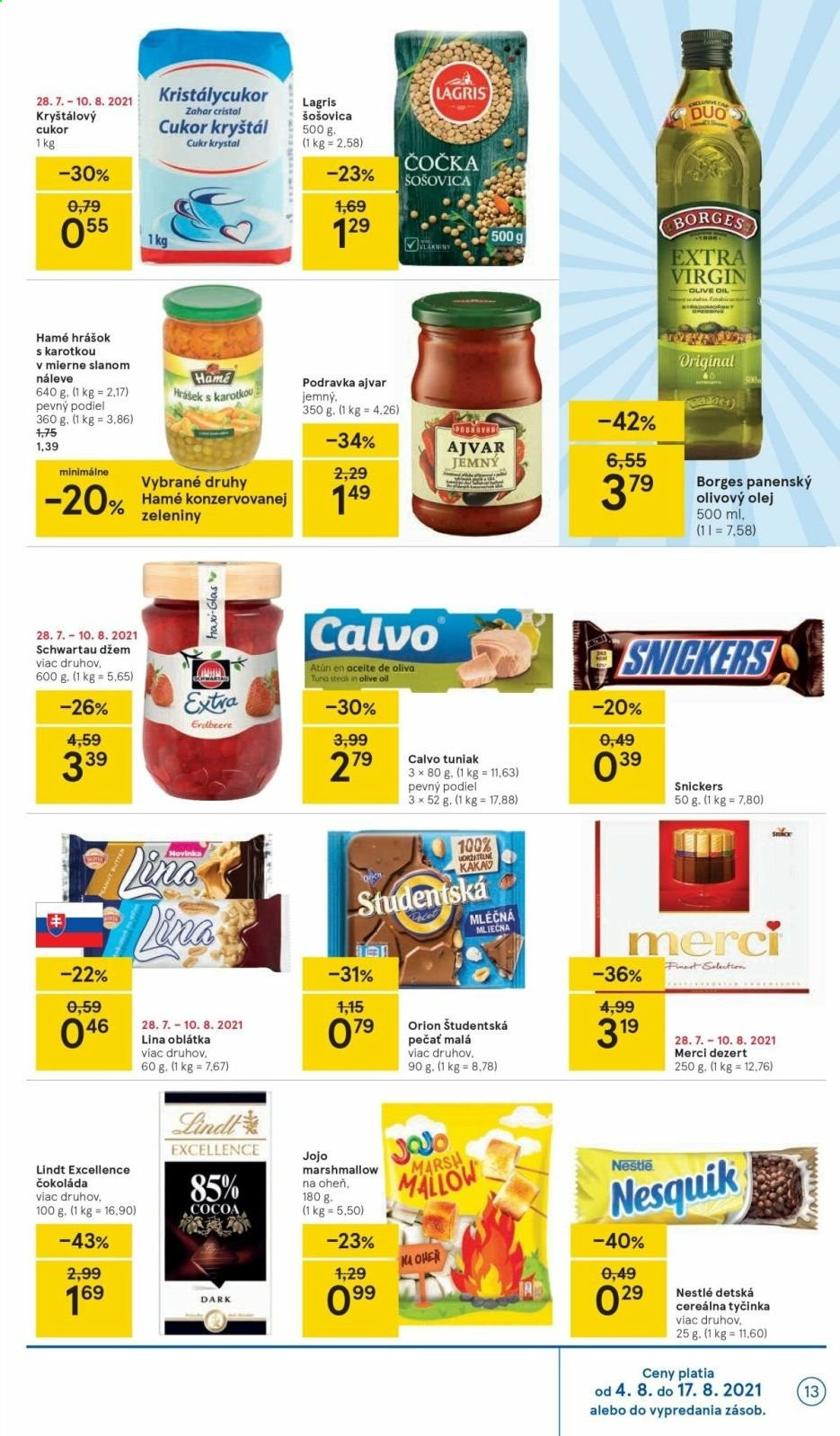 Leták TESCO - 4.8.2021 - 10.8.2021. Strana 13
