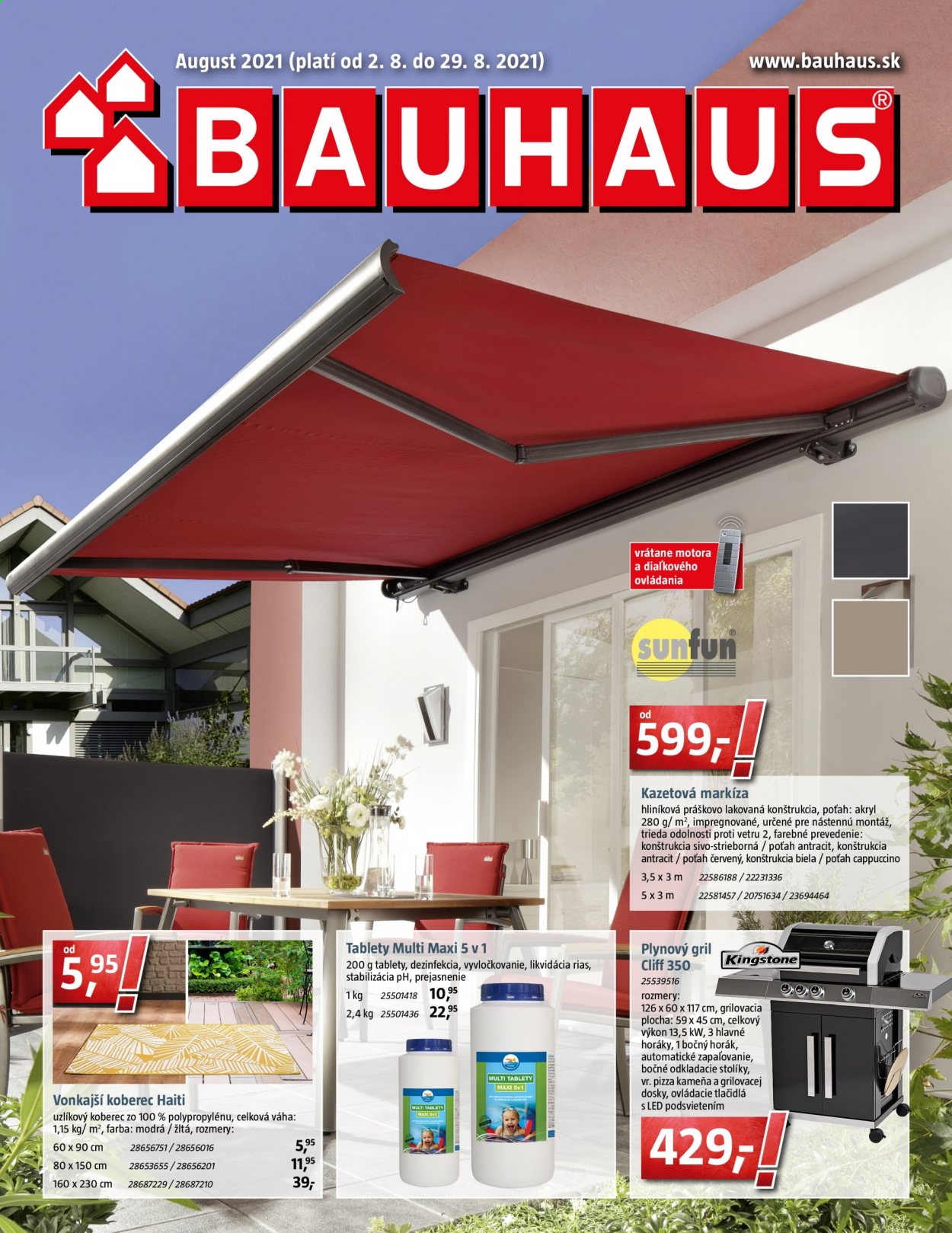 Leták Bauhaus - 2.8.2021 - 29.8.2021. Strana 1