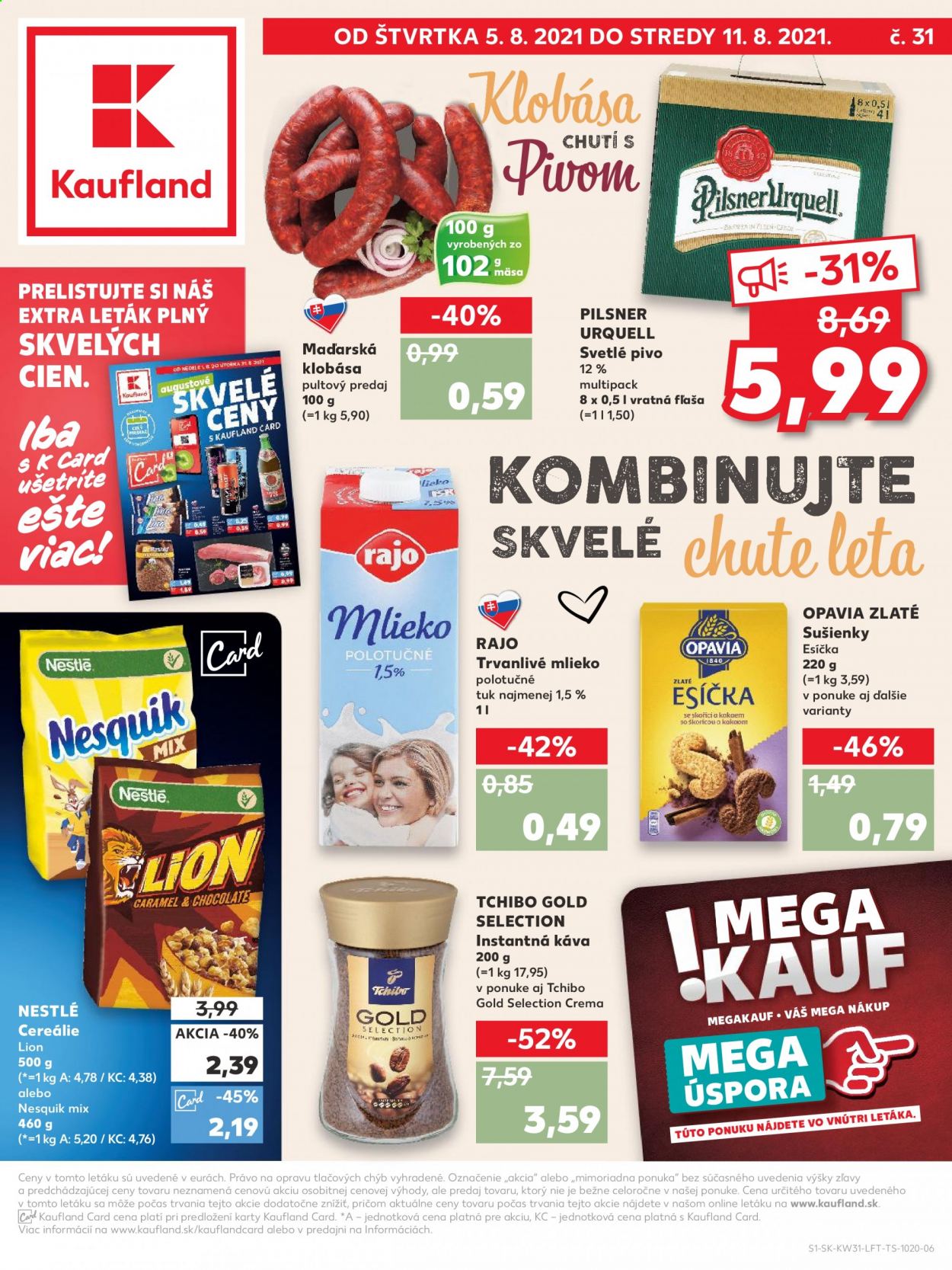 Leták Kaufland - 5.8.2021 - 11.8.2021. Strana 1
