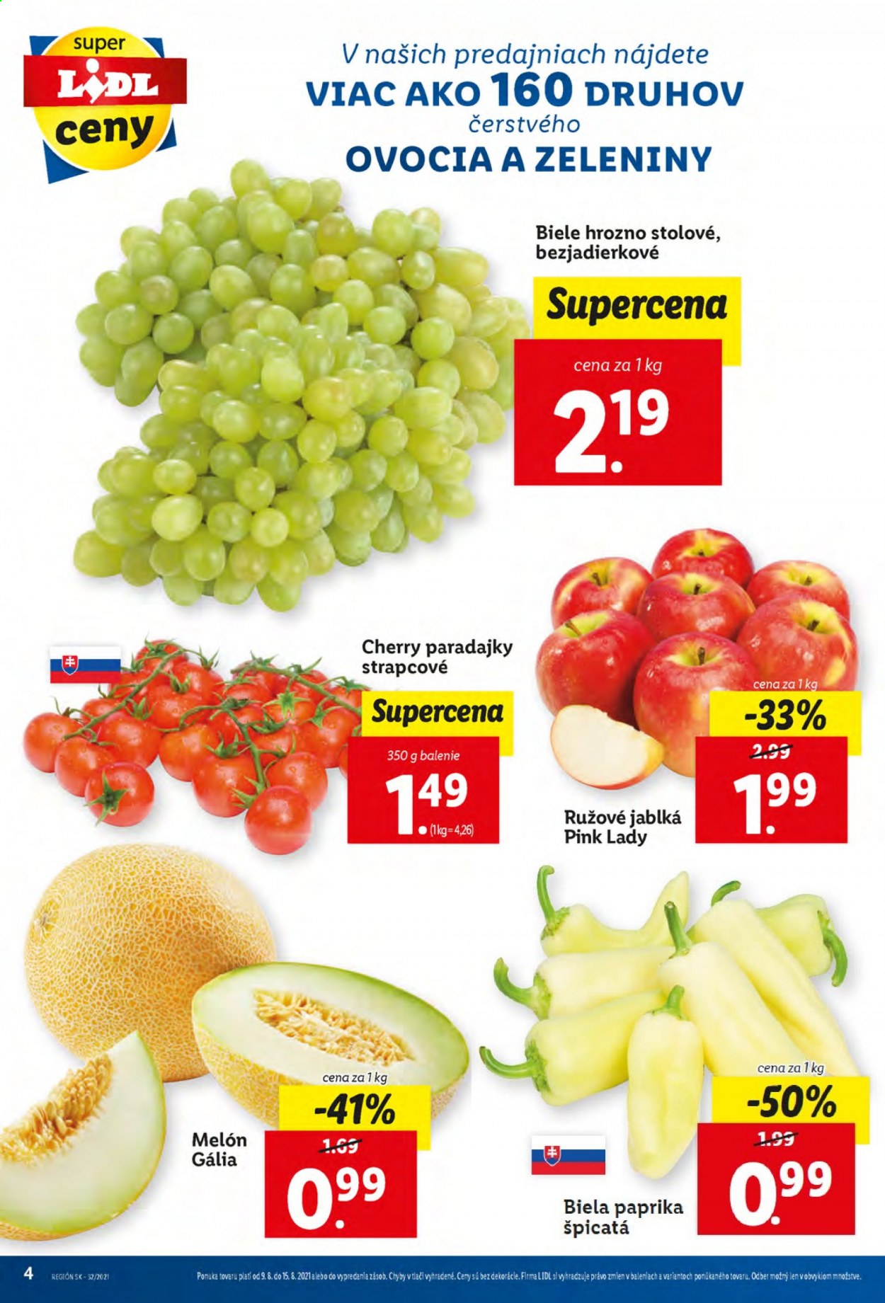 Leták Lidl - 9.8.2021 - 15.8.2021. Strana 4