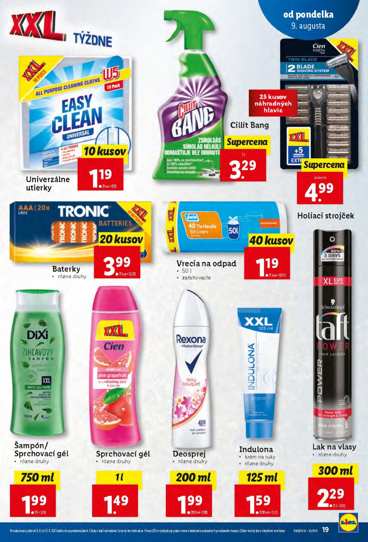 Leták Lidl - 9.8.2021 - 15.8.2021. Strana 19