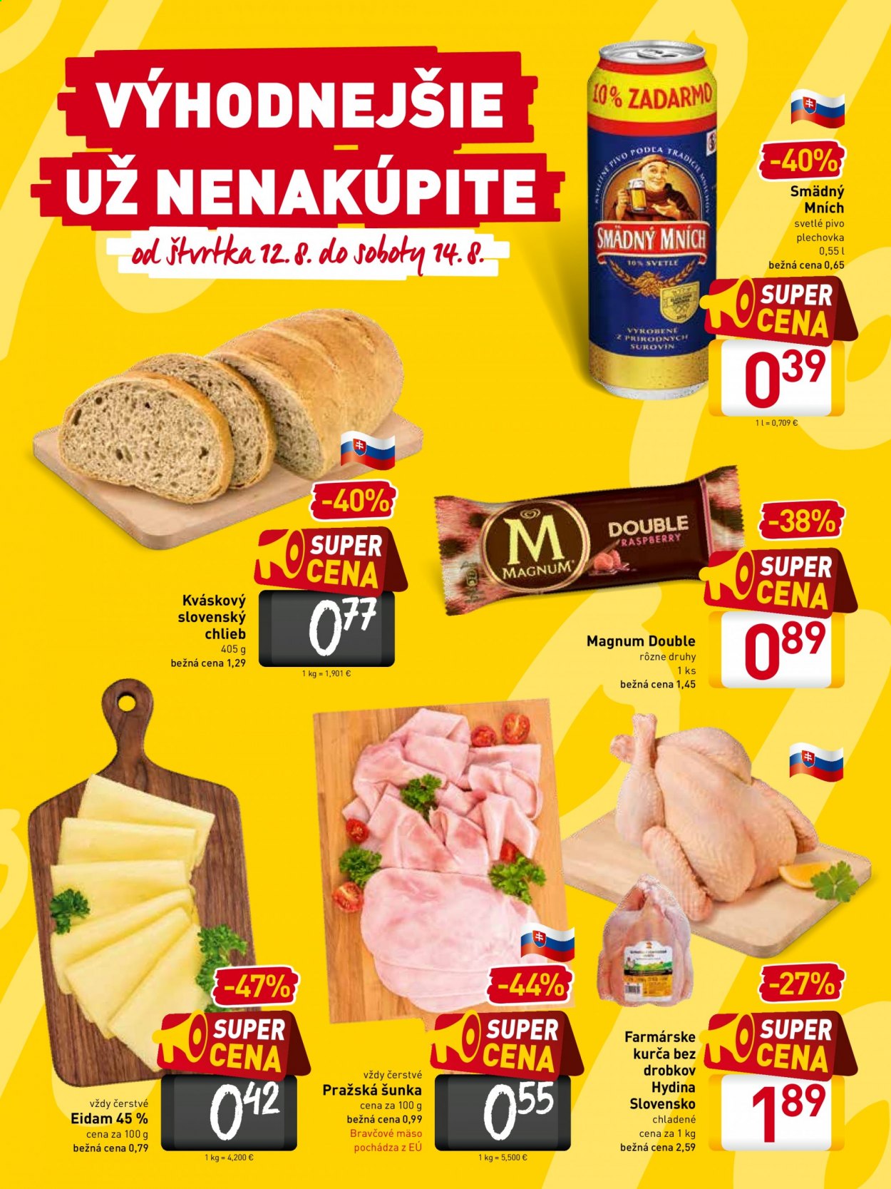 Leták Billa - 12.8.2021 - 14.8.2021. Strana 1