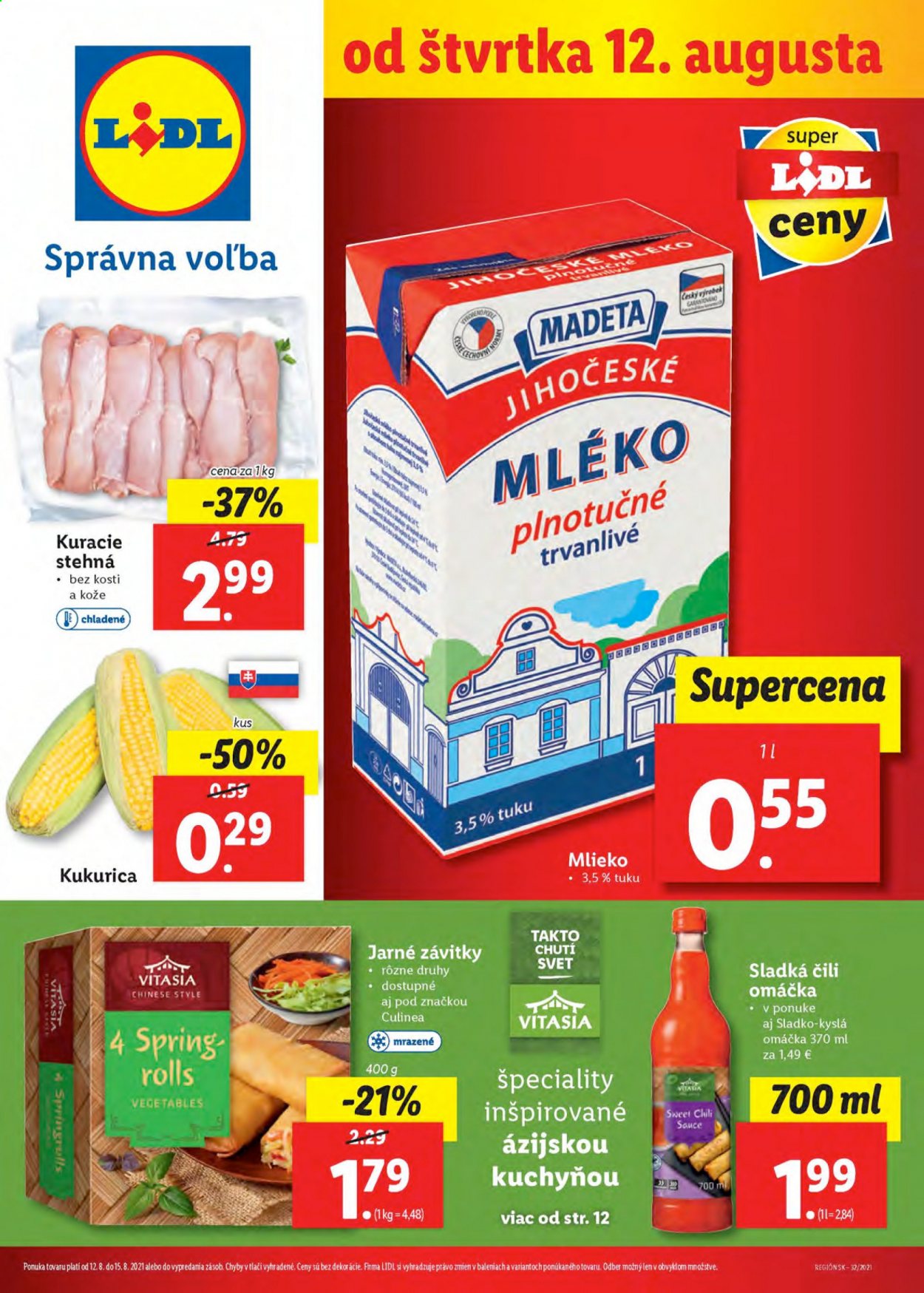 Leták Lidl - 12.8.2021 - 15.8.2021. Strana 1