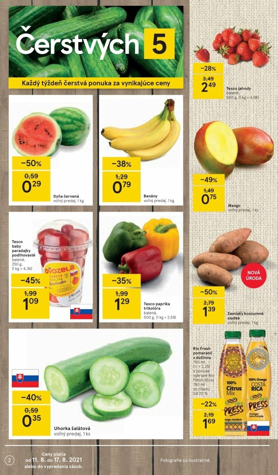 Leták TESCO - 11.8.2021 - 17.8.2021. Strana 2