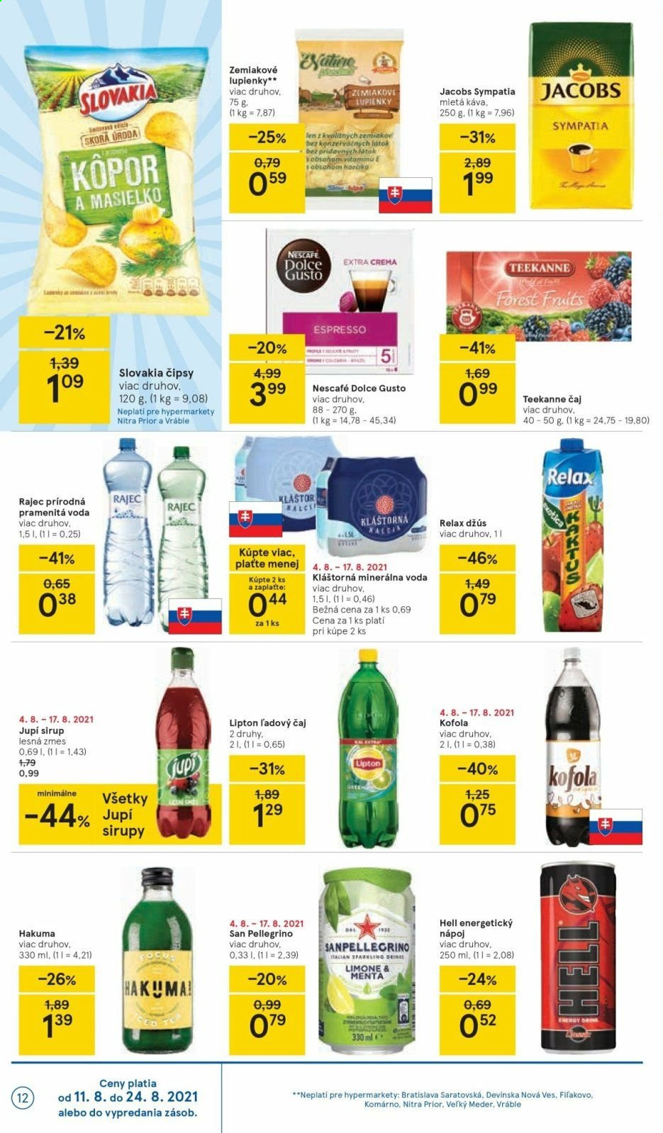 Leták TESCO - 11.8.2021 - 17.8.2021. Strana 12