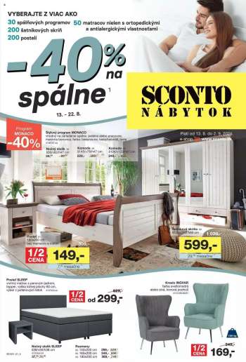 Leták Sconto nábytok - 13.8.2021 - 2.9.2021.