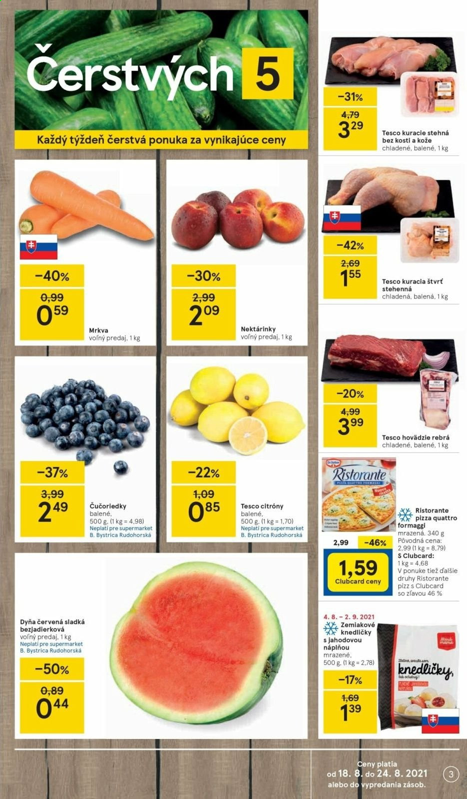 Leták TESCO supermarket - 18.8.2021 - 24.8.2021. Strana 3