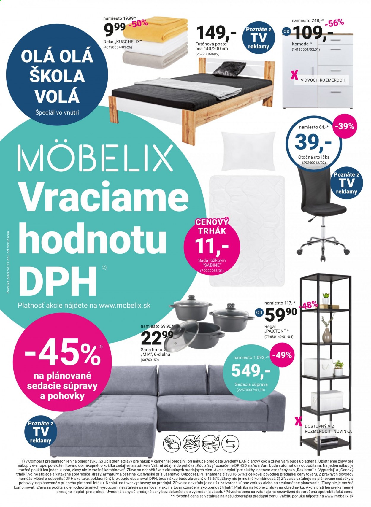 Leták Möbelix - 16.8.2021 - 29.8.2021. Strana 1