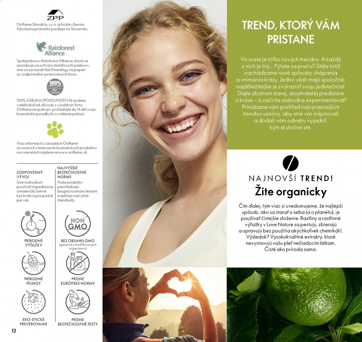 Leták Oriflame - 17.8.2021 - 6.9.2021. Strana 12