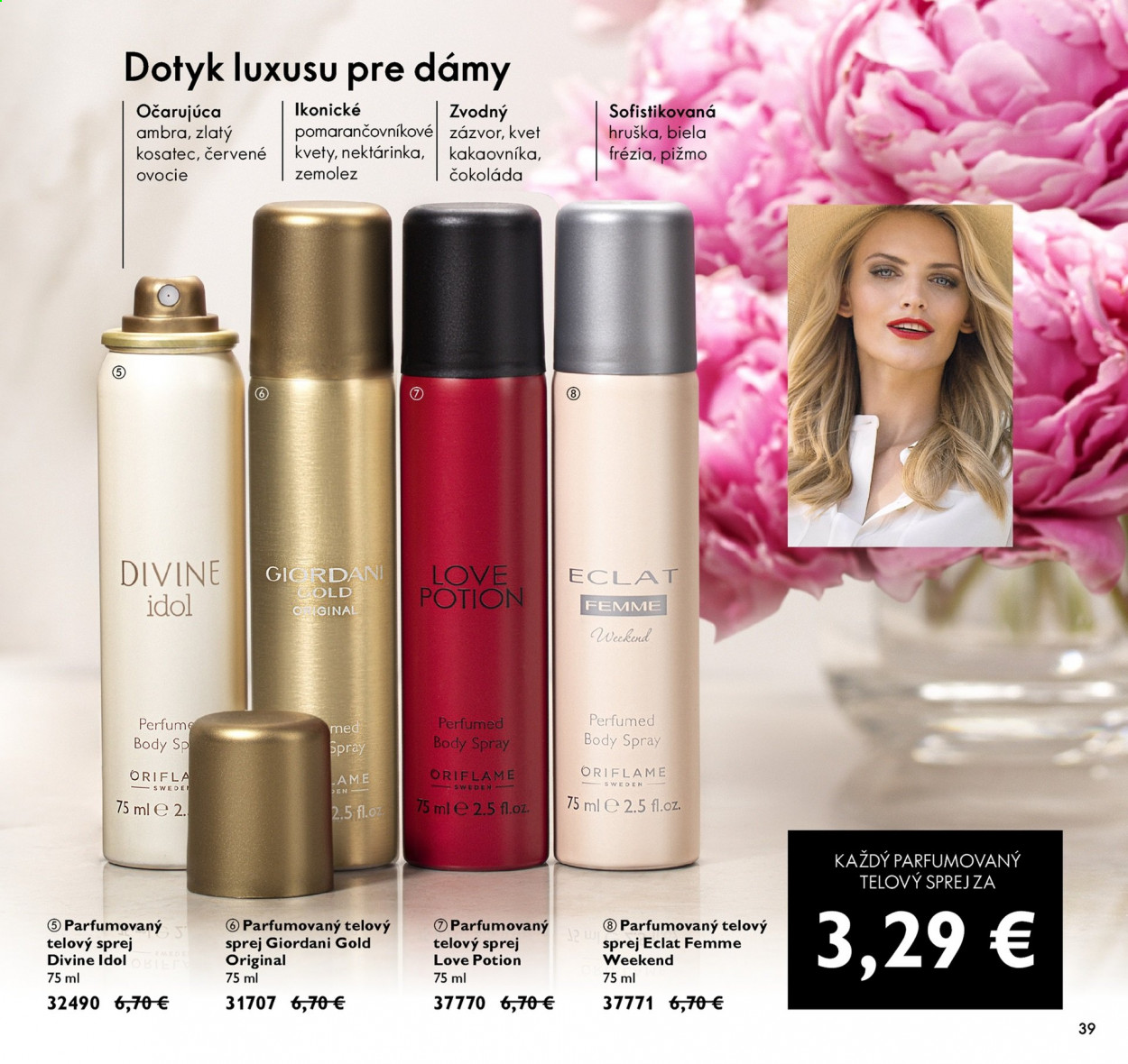 Leták Oriflame - 17.8.2021 - 6.9.2021. Strana 39