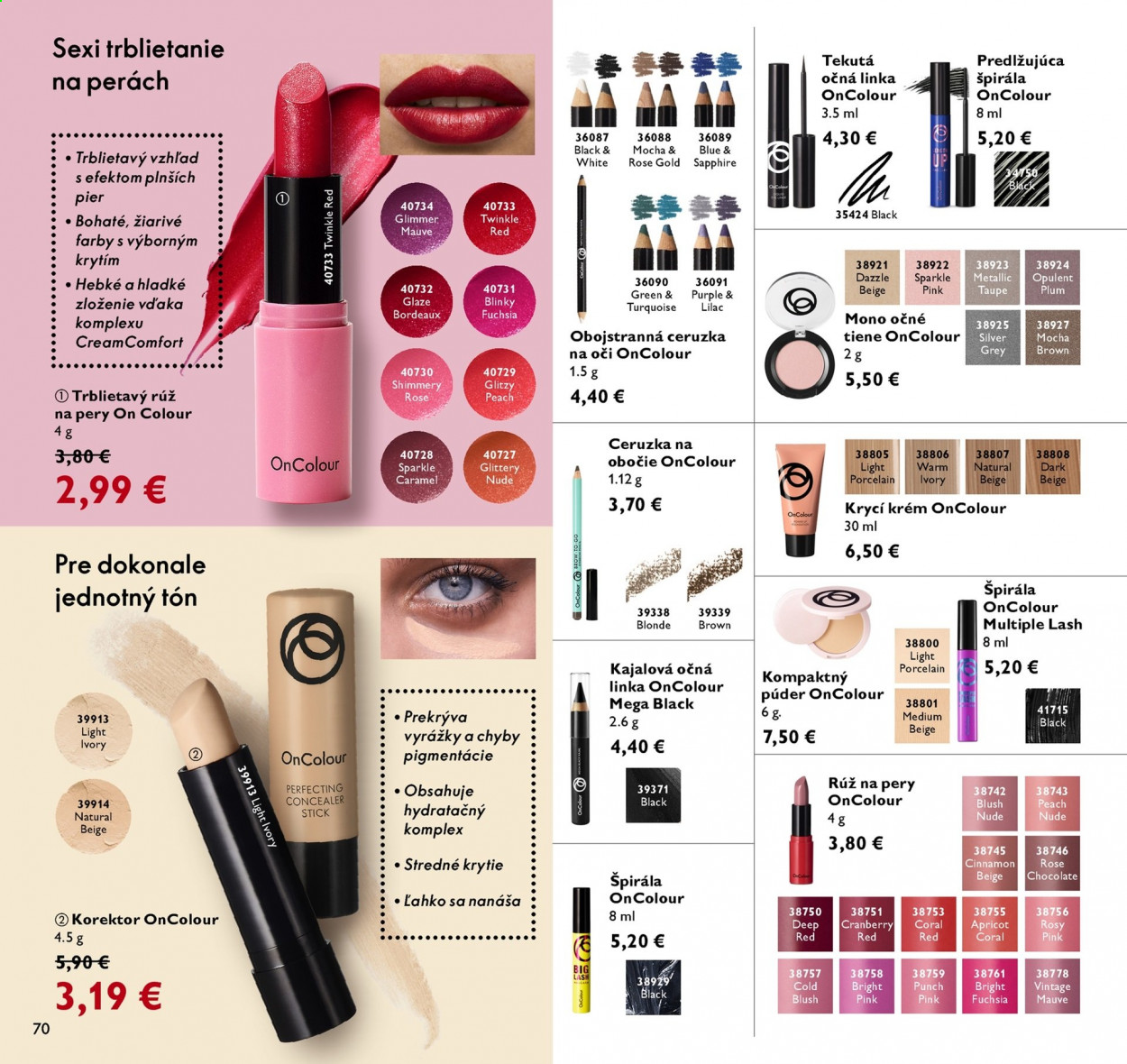 Leták Oriflame - 17.8.2021 - 6.9.2021. Strana 70