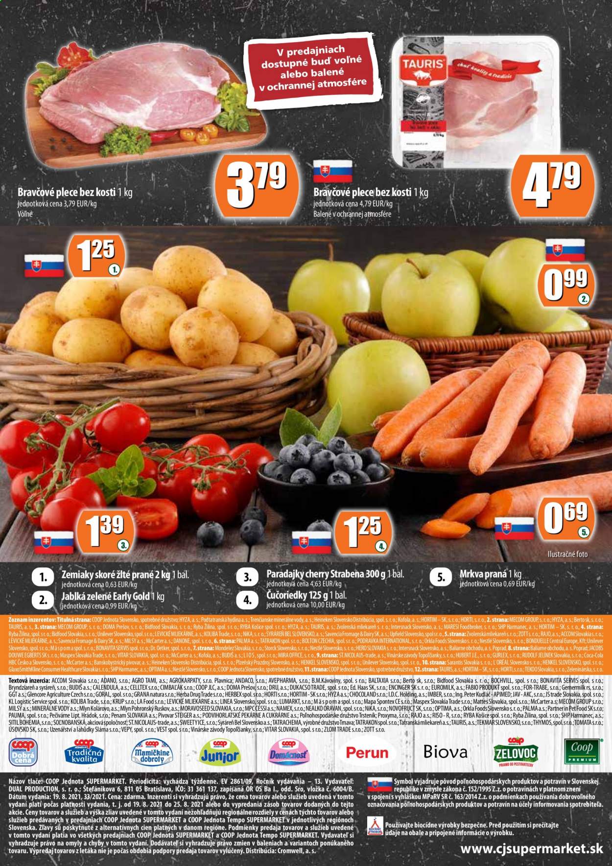 Leták COOP Jednota - 19.8.2021 - 25.8.2021. Strana 12