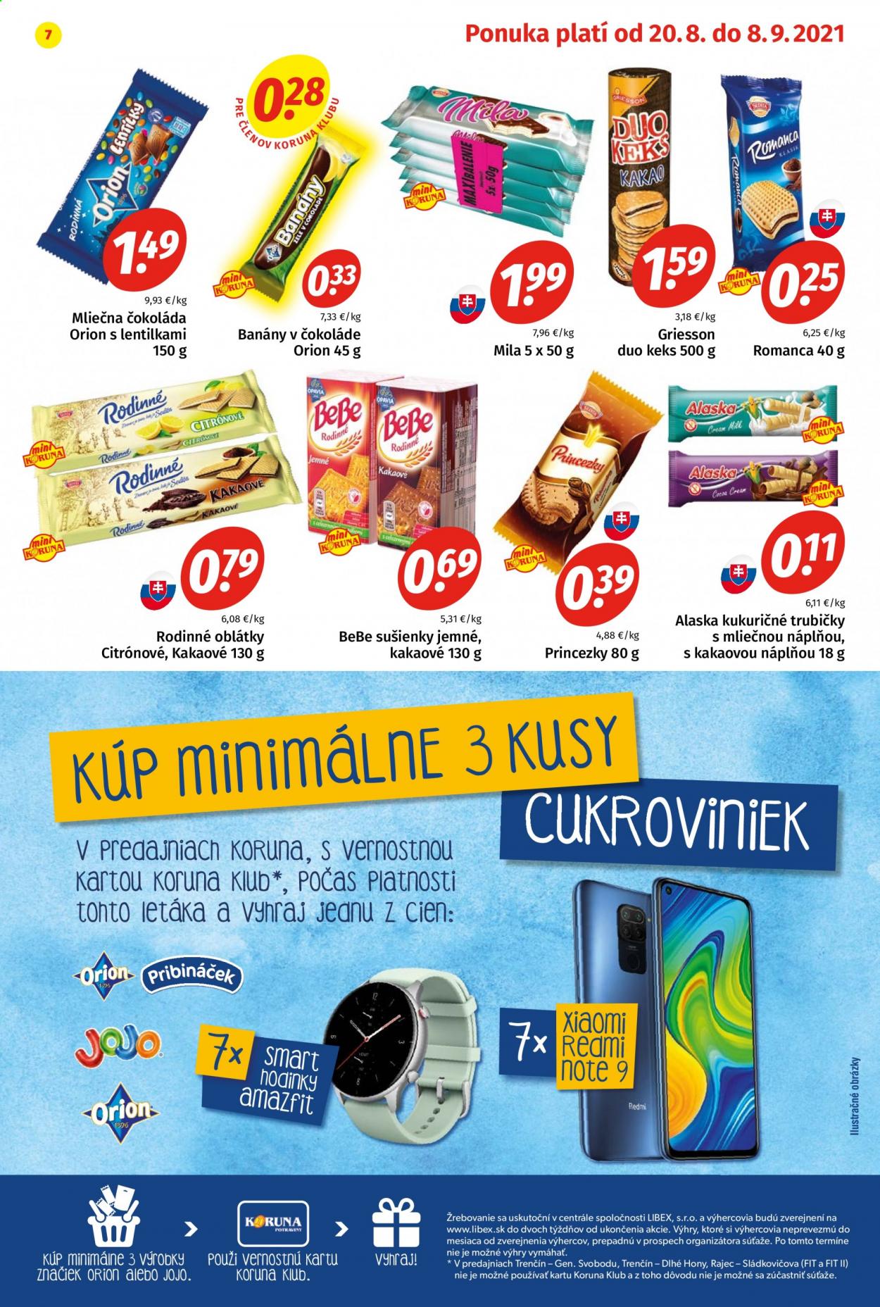 Leták Potraviny KORUNA - 20.8.2021 - 8.9.2021. Strana 7