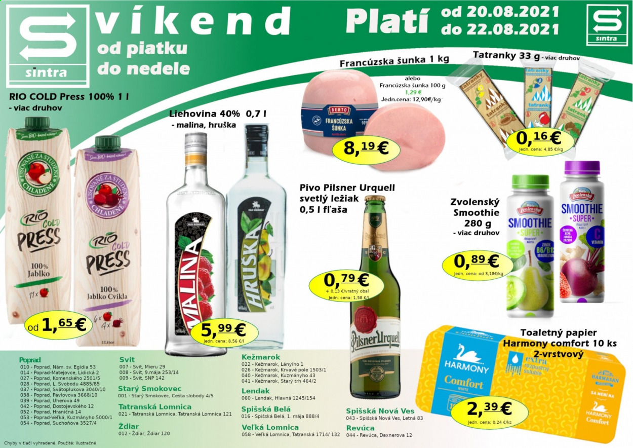 Leták Sintra - 20.8.2021 - 22.8.2021. Strana 1