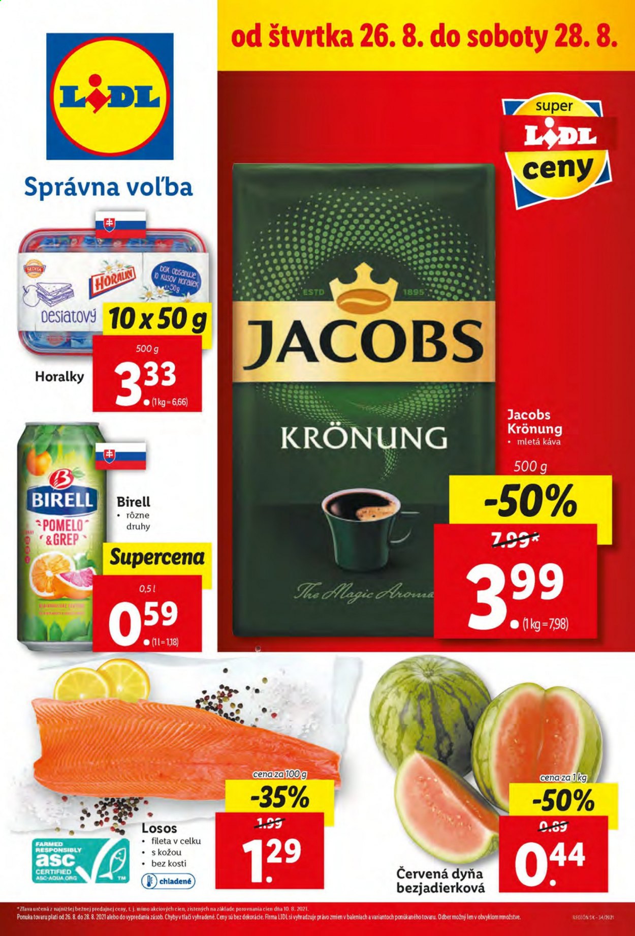 Leták Lidl - 26.8.2021 - 28.8.2021. Strana 1