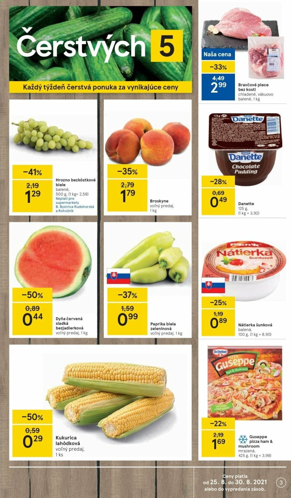 Leták TESCO supermarket - 25.8.2021 - 2.9.2021. Strana 3