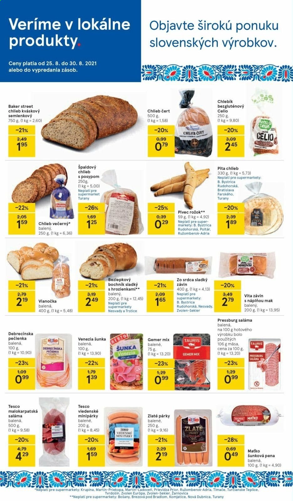 Leták TESCO supermarket - 25.8.2021 - 2.9.2021. Strana 4