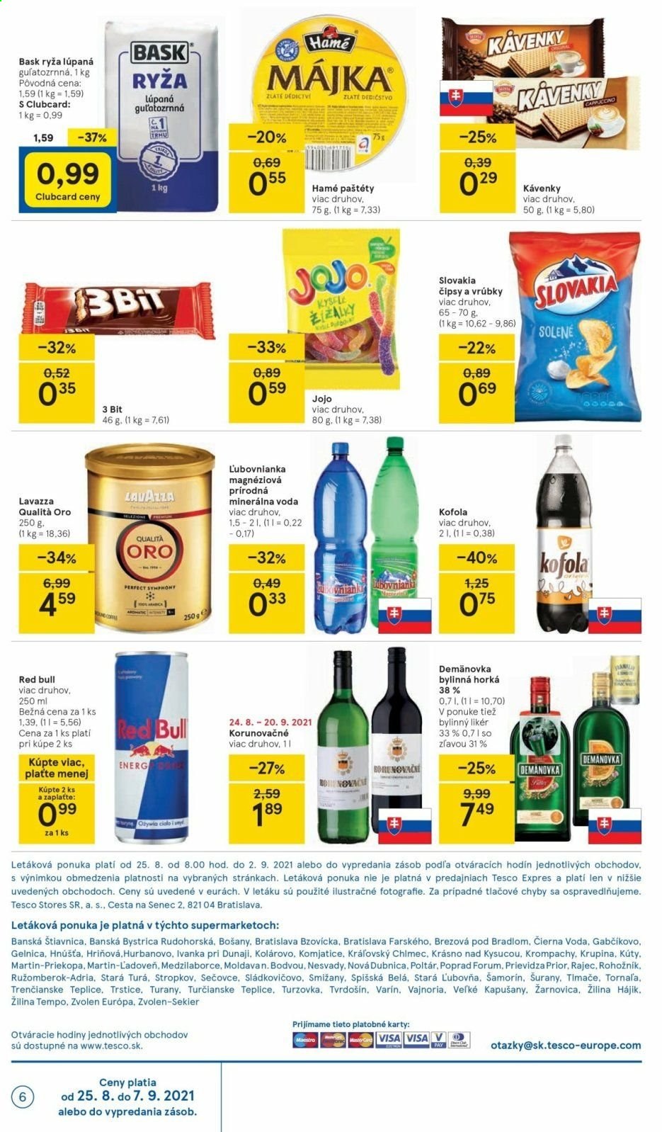 Leták TESCO supermarket - 25.8.2021 - 2.9.2021. Strana 6