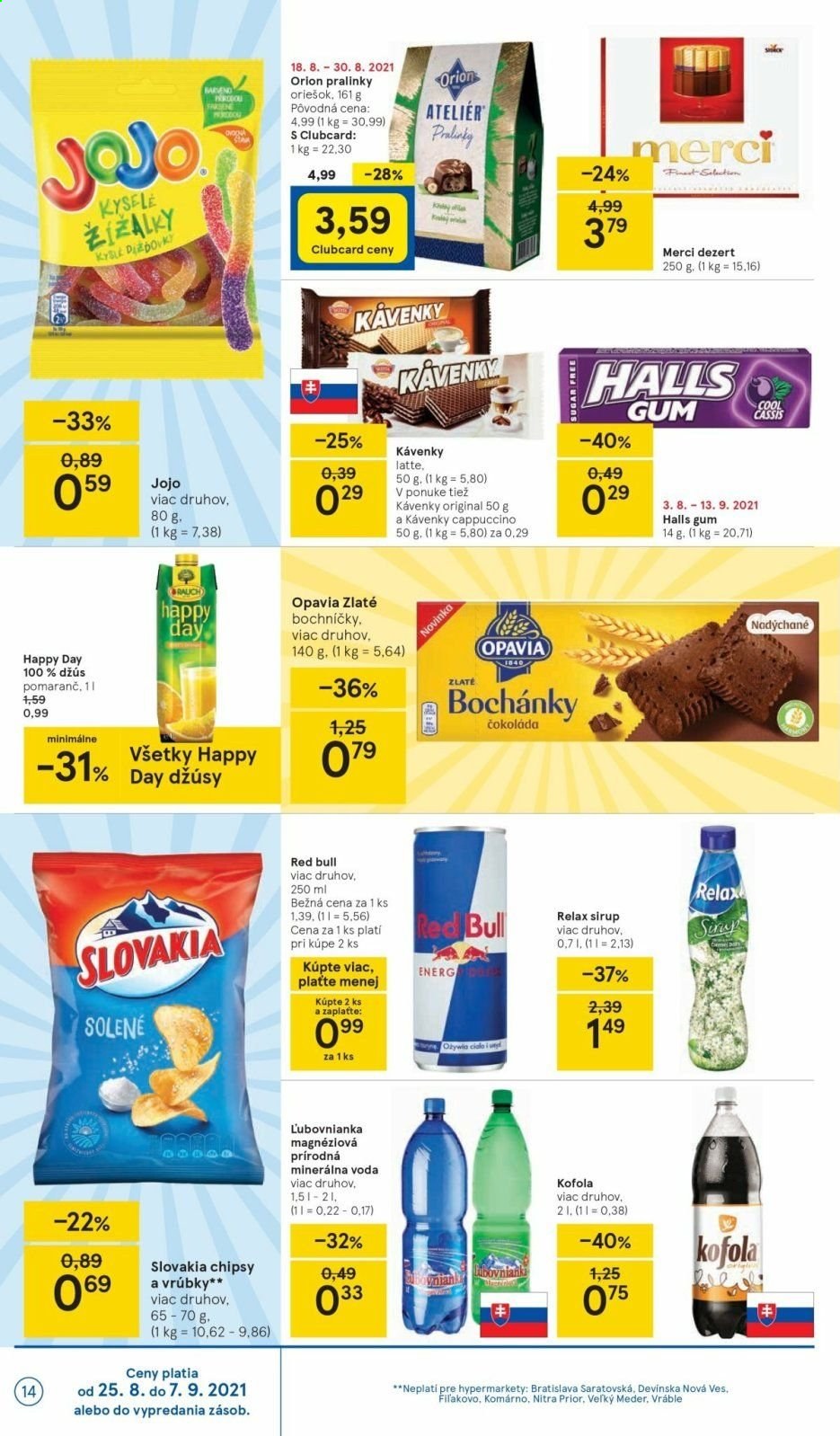 Leták TESCO - 25.8.2021 - 2.9.2021. Strana 14
