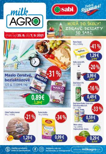 Leták Milk AGRO - 25.8.2021 - 7.9.2021.