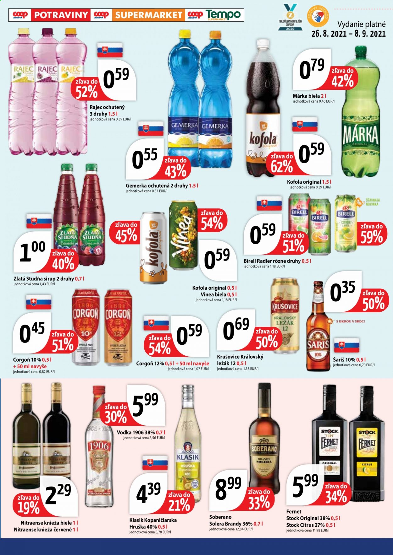 Leták COOP Jednota - 26.8.2021 - 8.9.2021. Strana 7