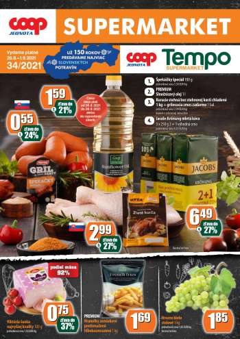 Leták COOP Jednota - 26.8.2021 - 1.9.2021.