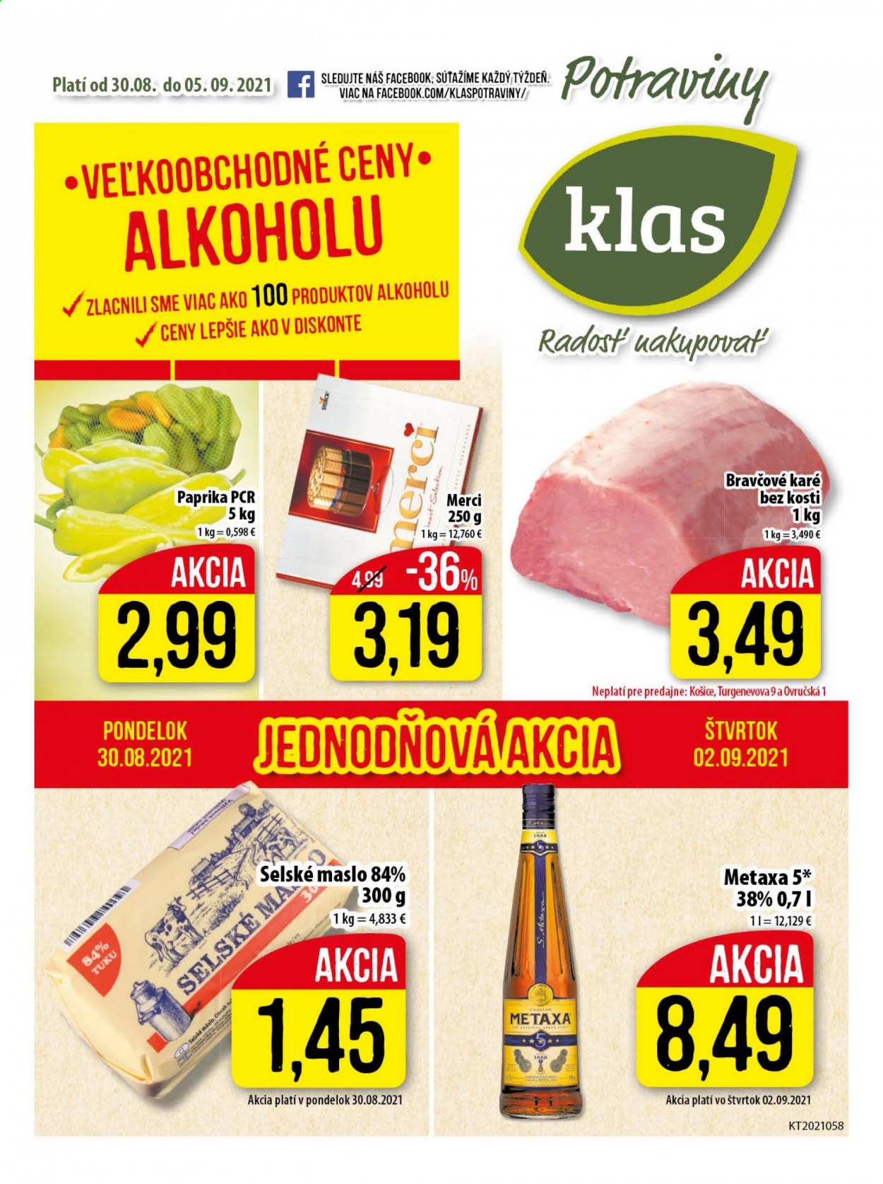 Leták Klas - 30.8.2021 - 5.9.2021. Strana 1