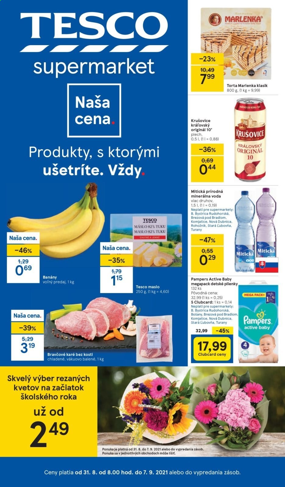 Leták TESCO supermarket - 31.8.2021 - 7.9.2021. Strana 1