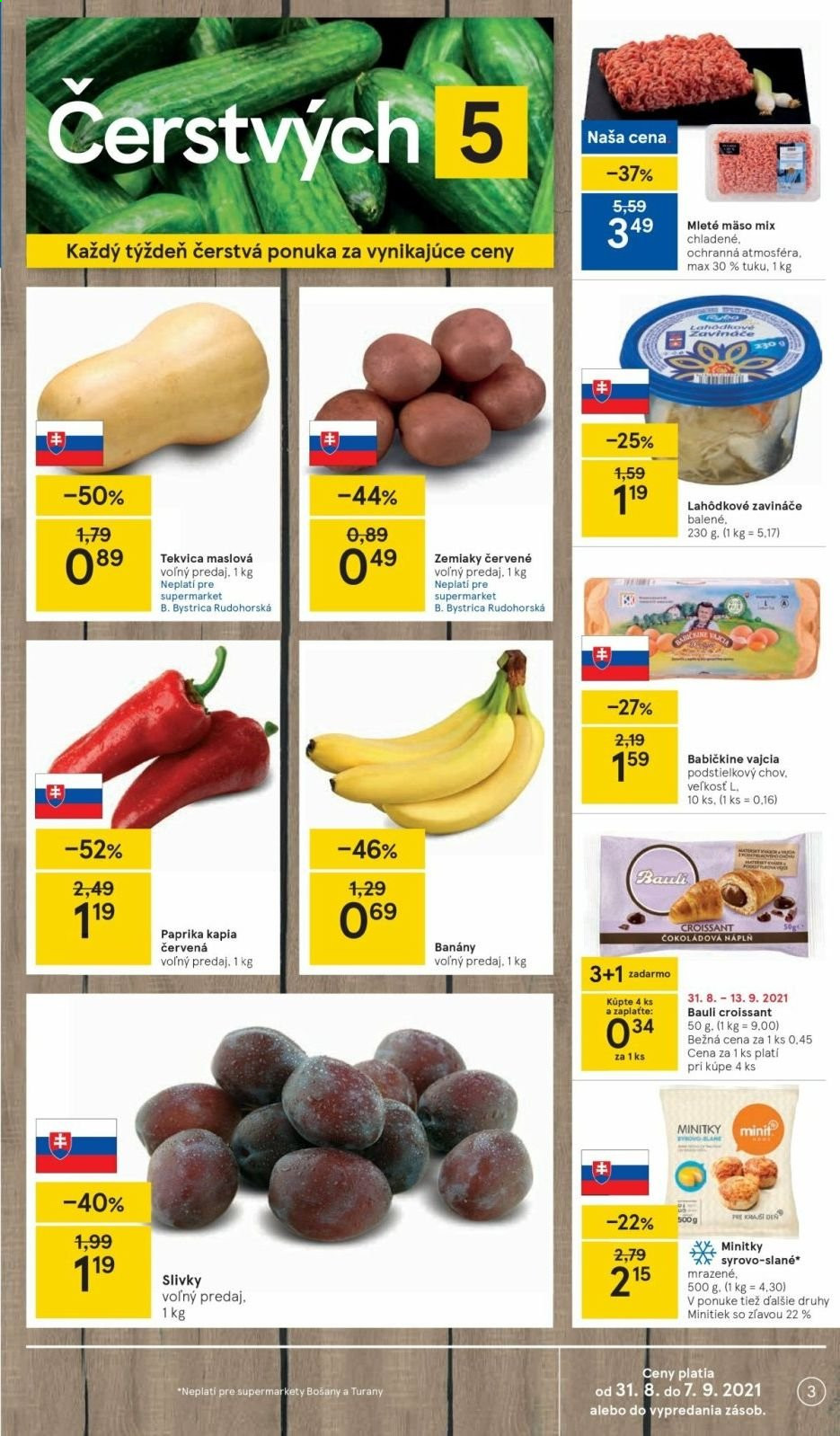 Leták TESCO supermarket - 31.8.2021 - 7.9.2021. Strana 3