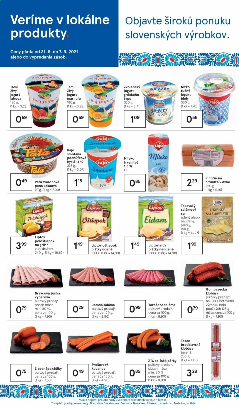 Leták TESCO - 31.8.2021 - 7.9.2021. Strana 3