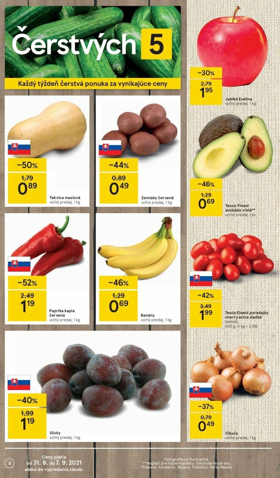 Leták TESCO - 31.8.2021 - 7.9.2021. Strana 4