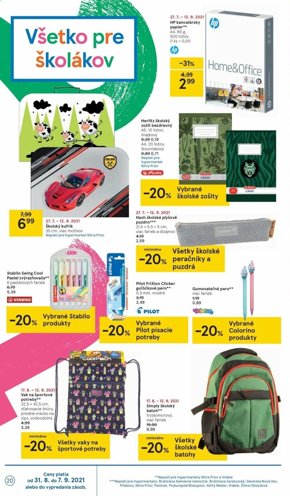 Leták TESCO - 31.8.2021 - 7.9.2021. Strana 20