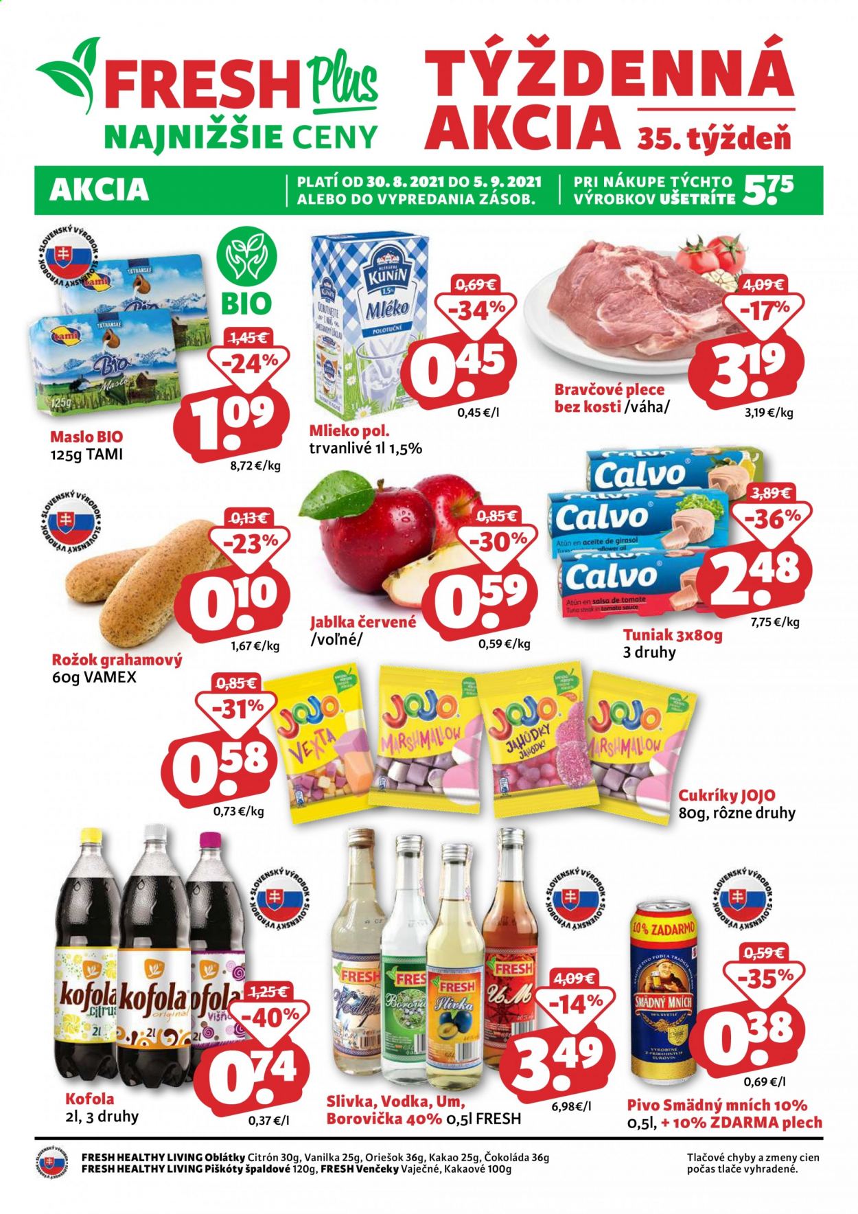 Leták FRESH - 30.8.2021 - 5.9.2021. Strana 1