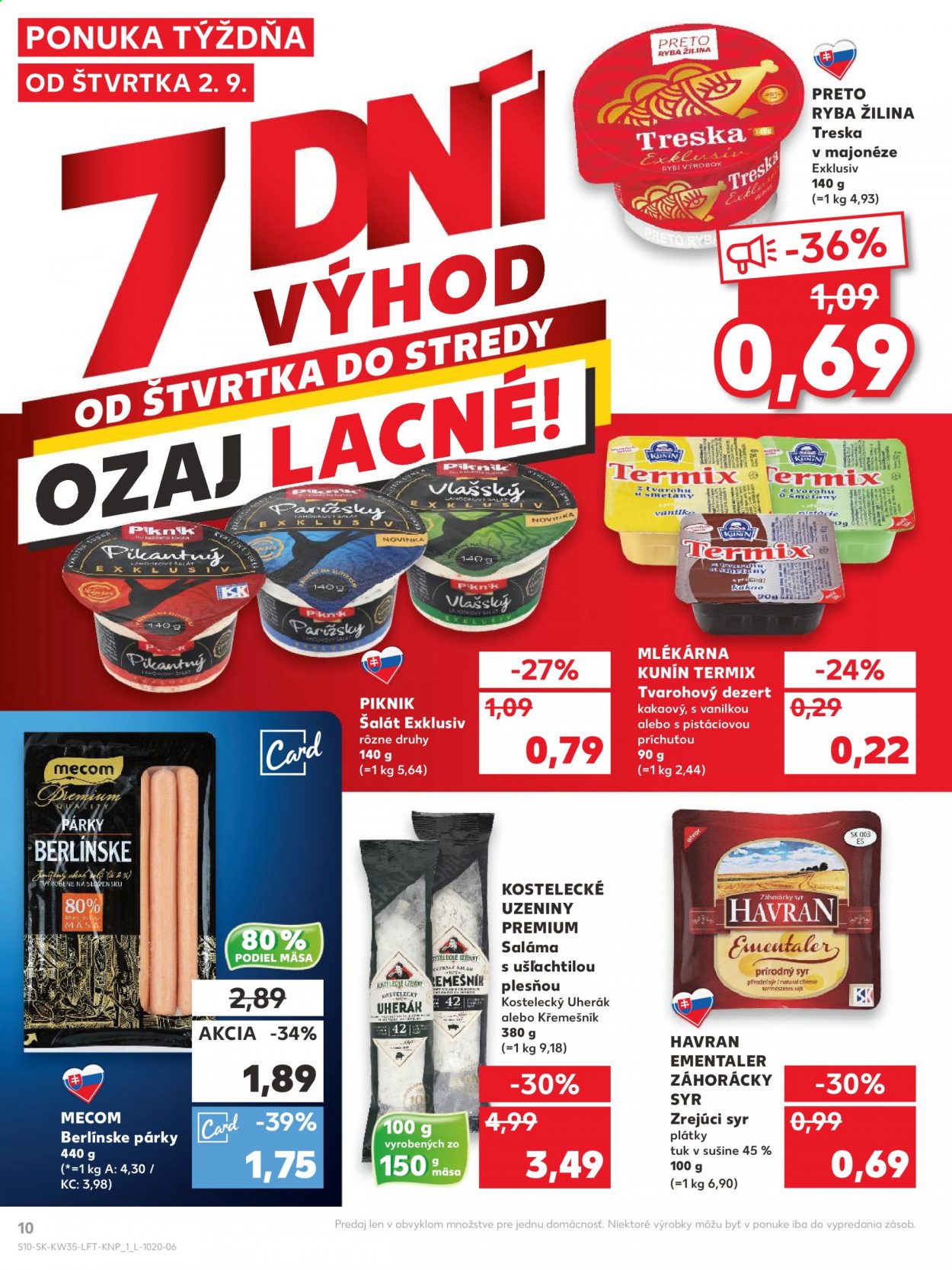 Leták Kaufland - 2.9.2021 - 8.9.2021. Strana 10