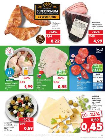 thumbnail - GOUDA Polotvrdý zrejúci syr tuk v sušine 48 % pultový predaj 100 g (=1 kg 4,50)