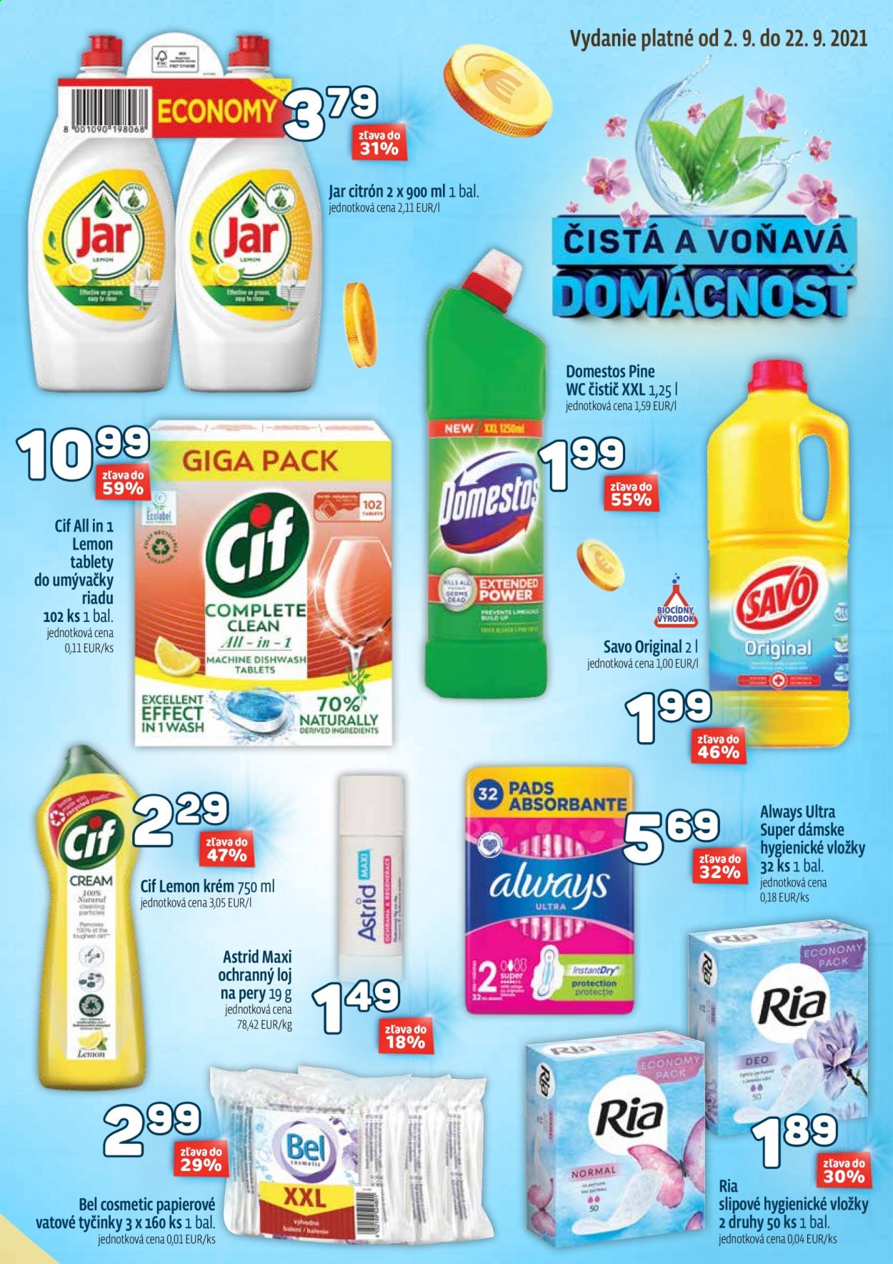 Leták COOP Jednota - 2.9.2021 - 22.9.2021. Strana 7