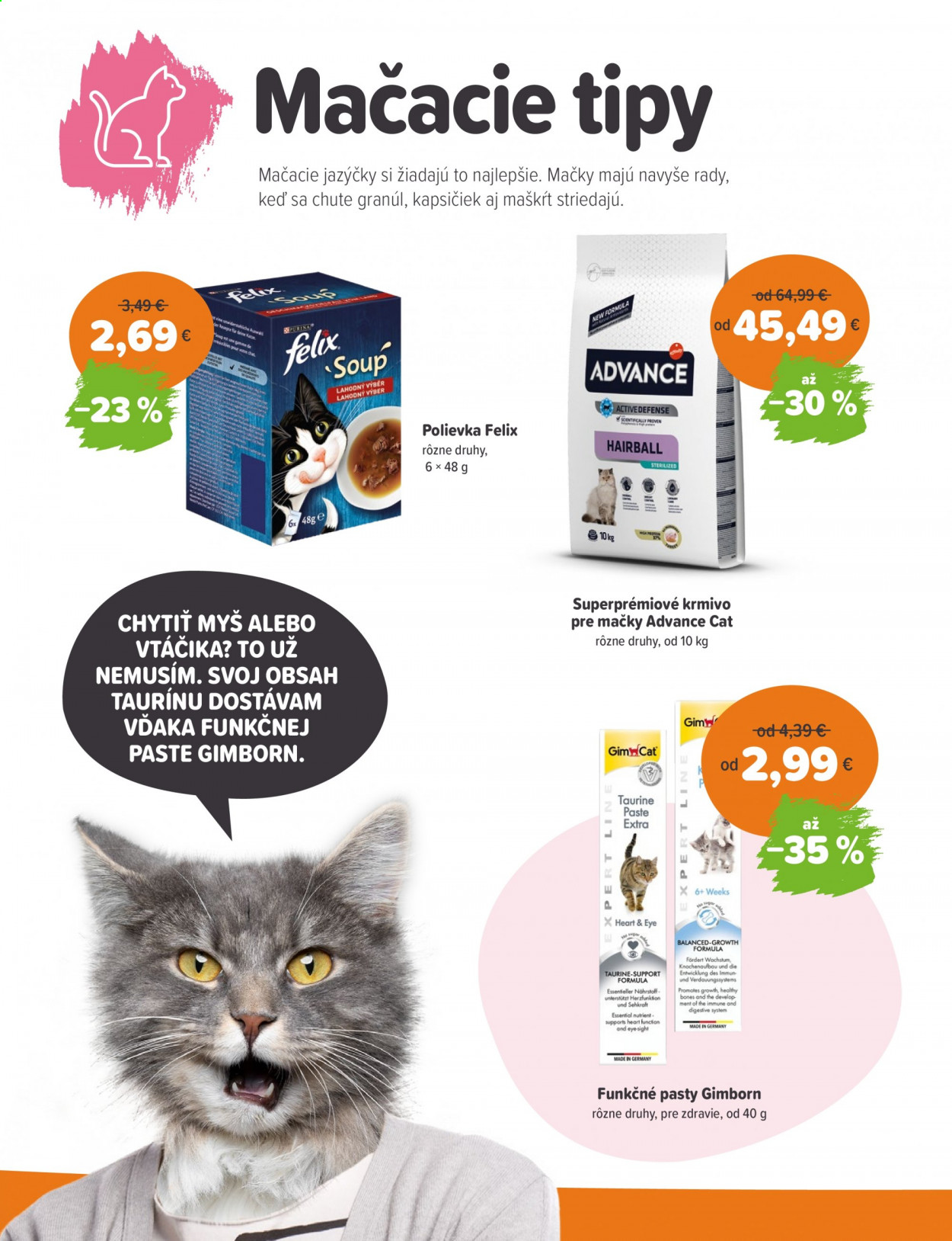 thumbnail - Leták Pet Center - 3.9.2021 - 2.10.2021 - Produkty v akcii - krmivo pre mačky, Advance, Felix. Strana 6.