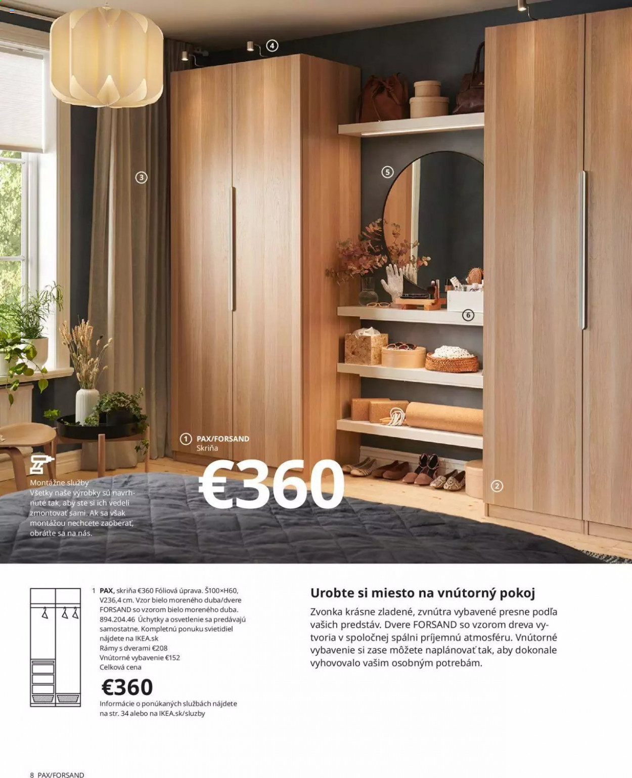 thumbnail - Leták IKEA - 3.9.2021 - 30.9.2021 - Produkty v akcii - skriňa, Pax, svietidlo. Strana 8.