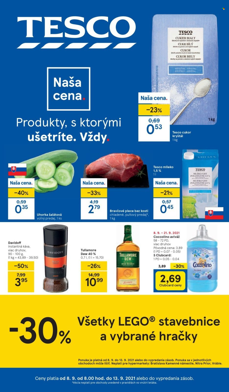 Leták TESCO - 8.9.2021 - 13.9.2021. Strana 1