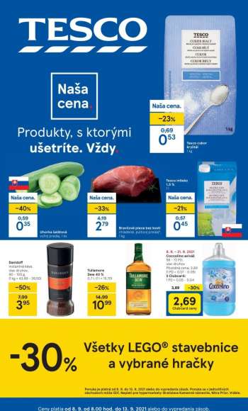 Leták TESCO - 8.9.2021 - 13.9.2021.