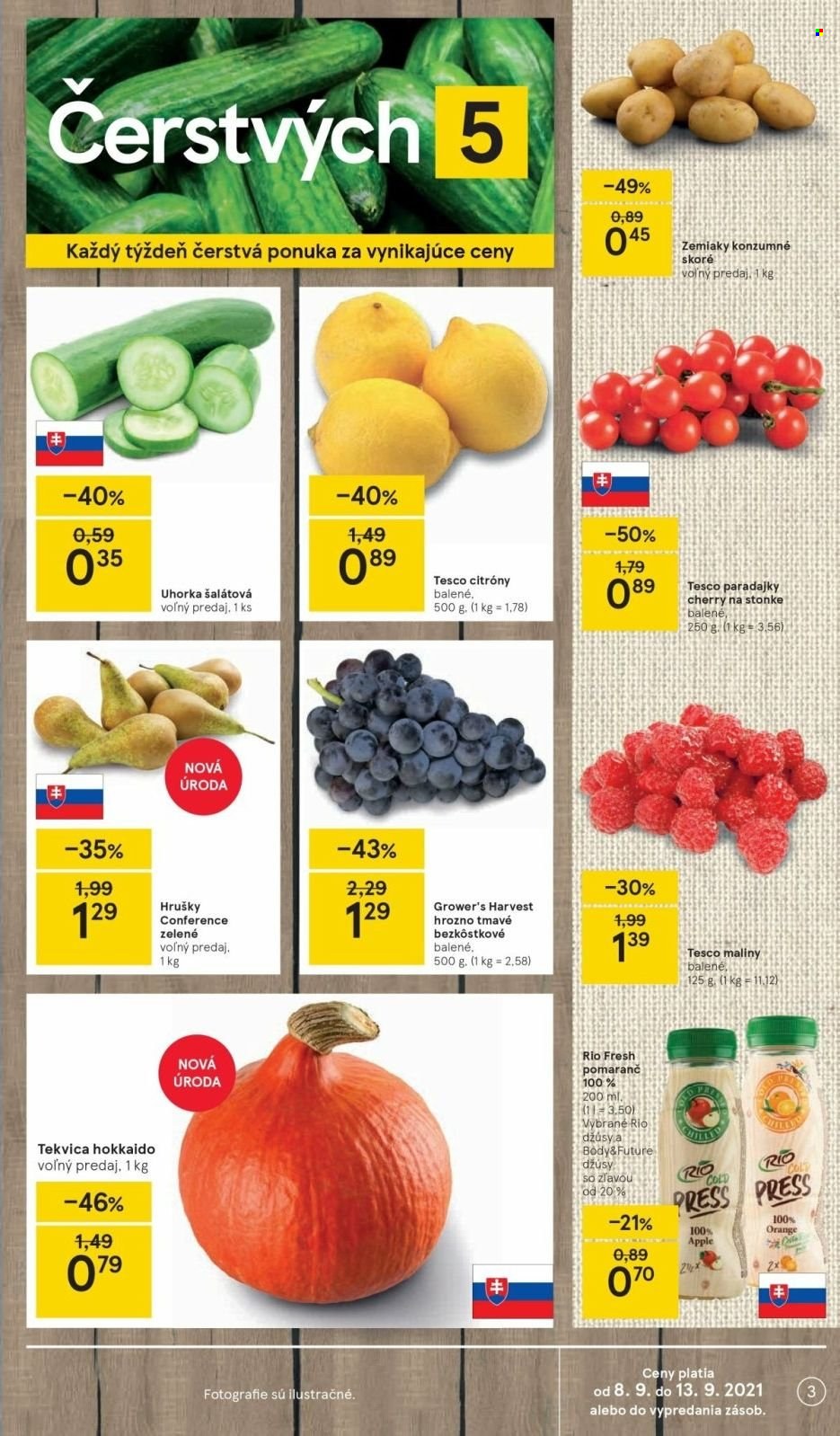 Leták TESCO - 8.9.2021 - 13.9.2021. Strana 3