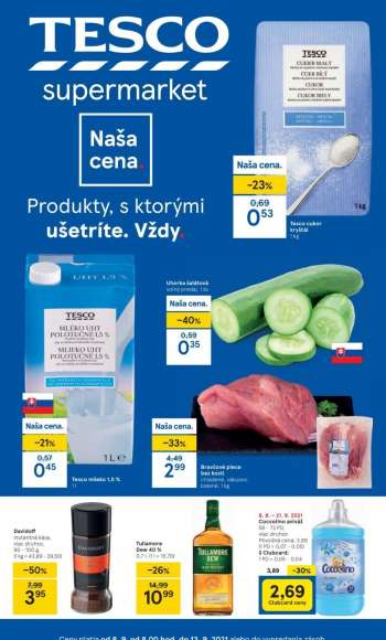 Leták TESCO supermarket - 8.9.2021 - 13.9.2021.