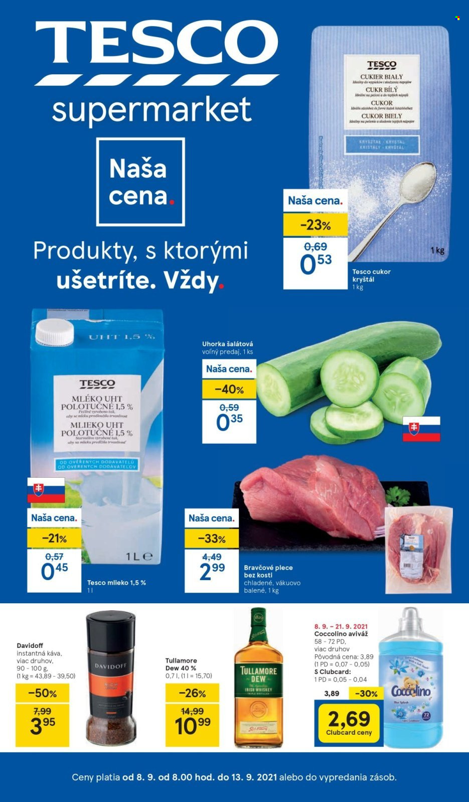 Leták TESCO supermarket - 8.9.2021 - 13.9.2021. Strana 1