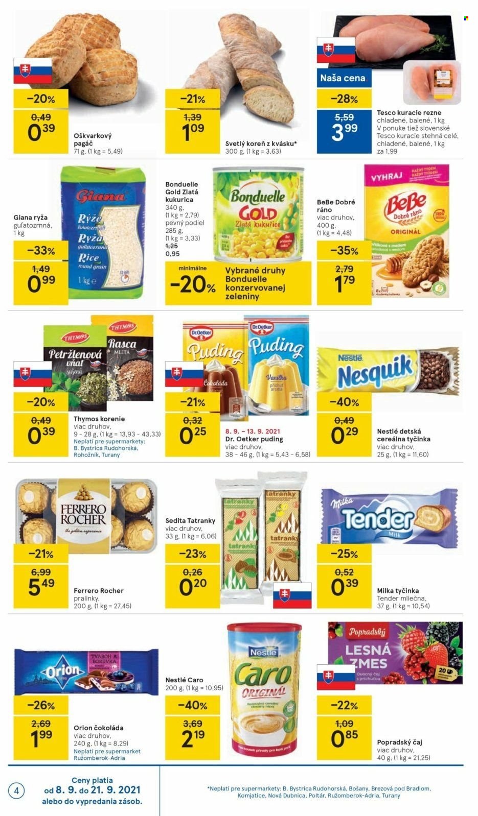 Leták TESCO supermarket - 8.9.2021 - 13.9.2021. Strana 4