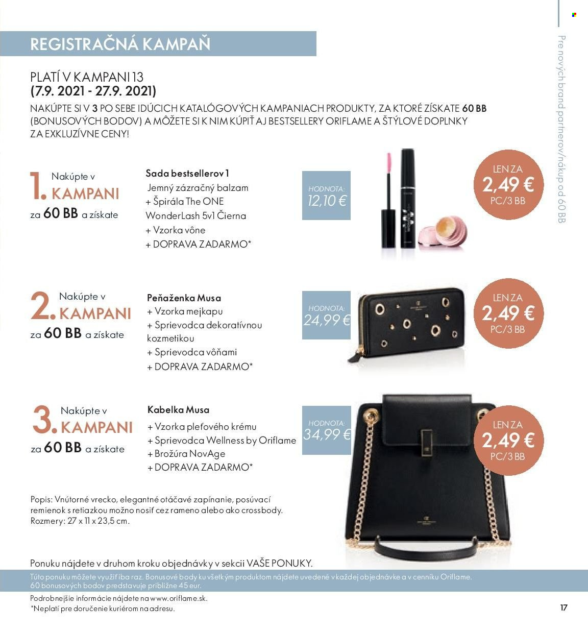 Leták Oriflame - 7.9.2021 - 27.9.2021. Strana 17