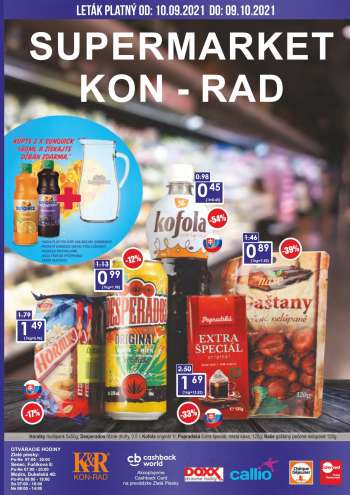 Leták KON-RAD - 10.9.2021 - 9.10.2021.