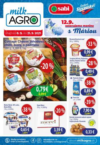 Leták Milk AGRO - 8.9.2021 - 21.9.2021.