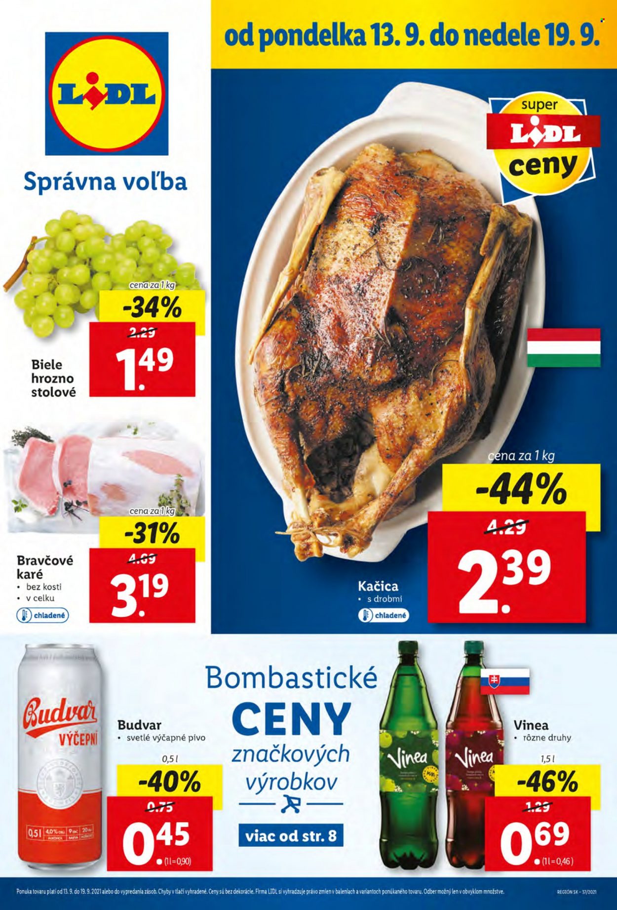 Leták Lidl - 13.9.2021 - 19.9.2021. Strana 1