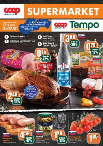 Leták COOP Jednota - 9.9.2021 - 15.9.2021.