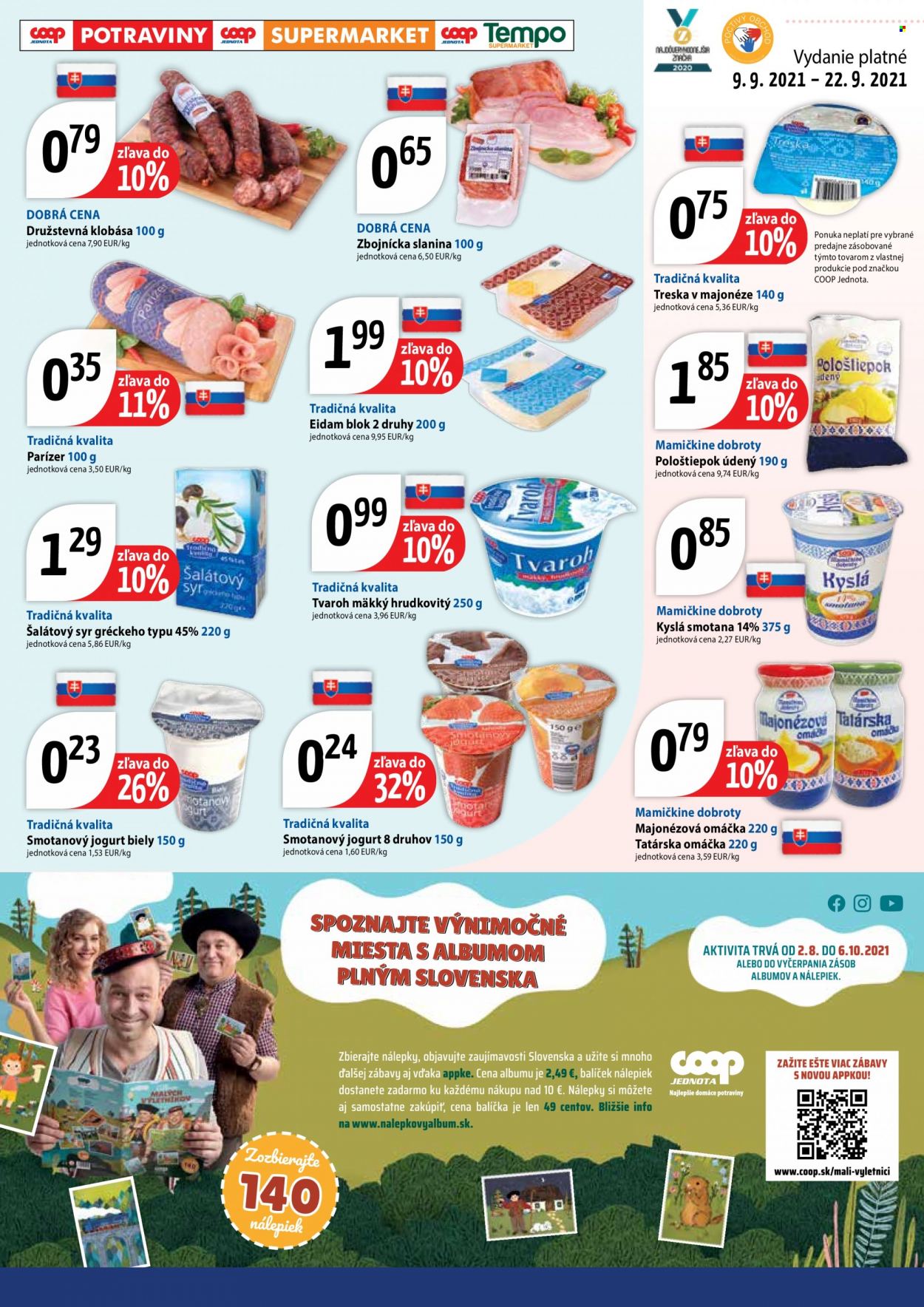 Leták COOP Jednota - 9.9.2021 - 22.9.2021. Strana 9